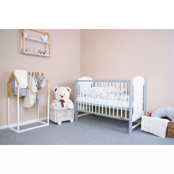 New Baby Dětská postýlka ELSA bílo-šedá