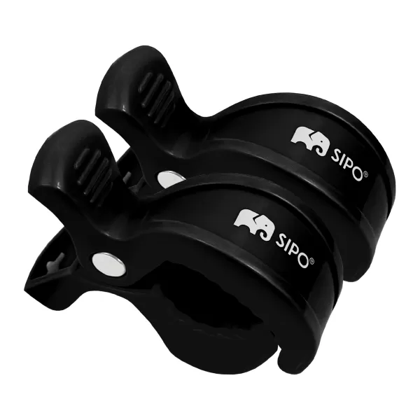 Sipo Klipy na kočárek, 2ks, multifunkční, černá