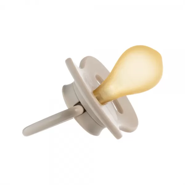 CANPOL BABIES Dudlík kaučukový s kulatou špičkou špičkou Nude 0-6m béžový