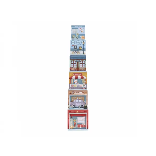 Little Dutch Kostky stohovací s autíčky