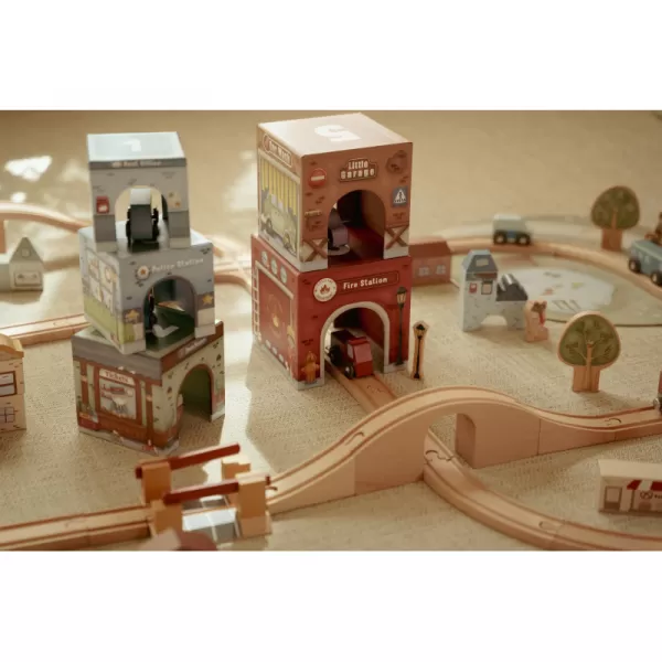 Little Dutch Kostky stohovací s autíčky