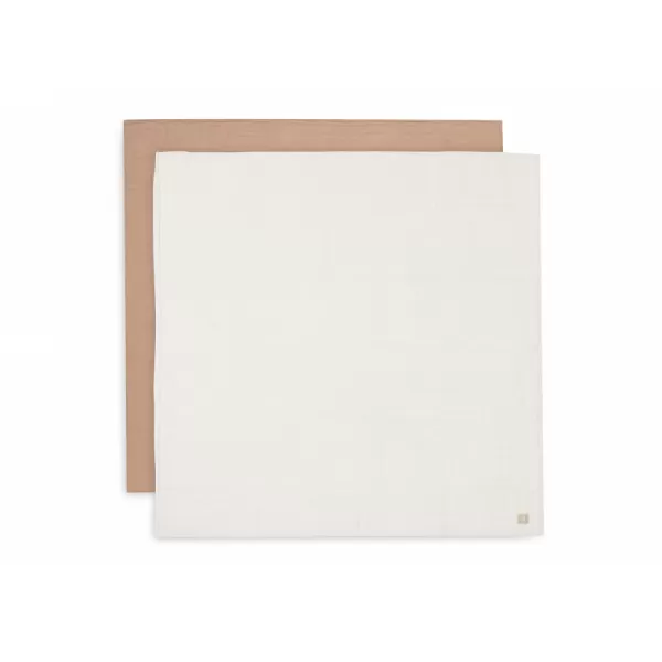 Jollein Pleny zavinovací 2ks 115x115 cm Biscuit / Ivory