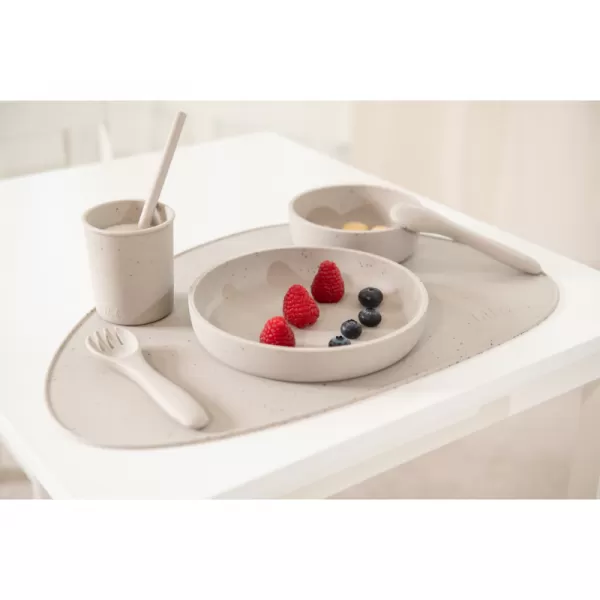 KikkaBoo Příbor 2-dílný Platinum Silicone