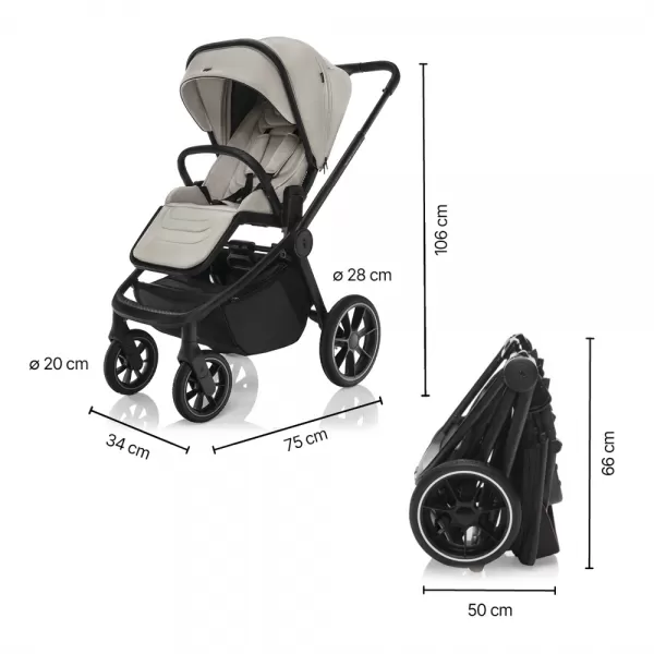 Zopa Set Move Cross 5 + hluboká korba Move XL 5 + adaptéry