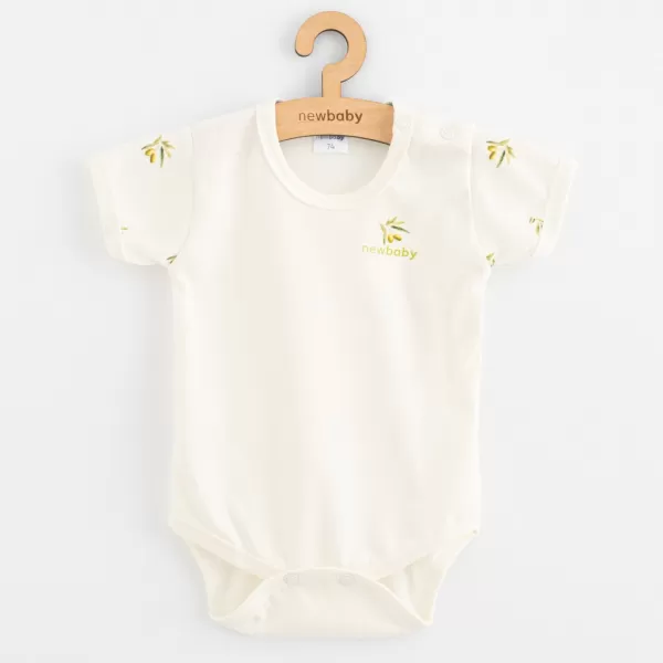 New Baby Kojenecké body s krátkým rukávem z organické bavlny Olivy