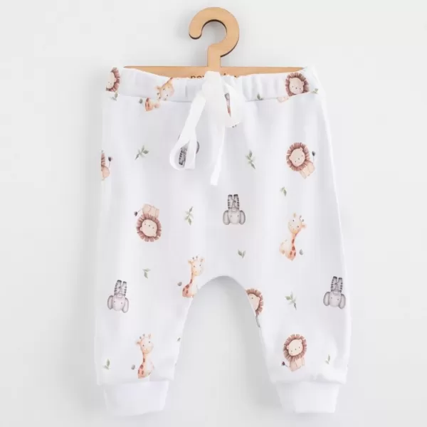 New Baby Dětské bavlněné kalhoty Jogger For Babies safari
