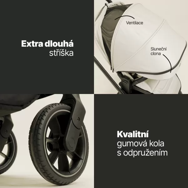 Zopa Set Move Cross 5 + hluboká korba Move XL 5 + adaptéry