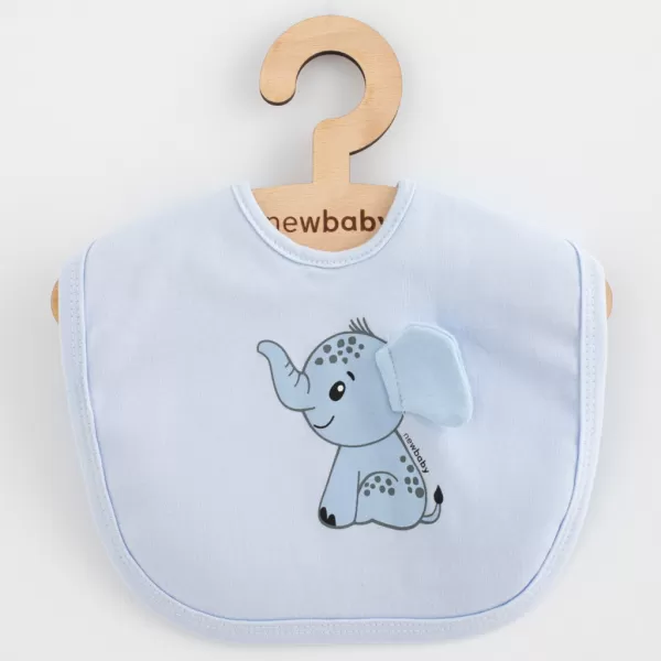 New Baby Dětský bavlněný bryndák Happy Elephant blue