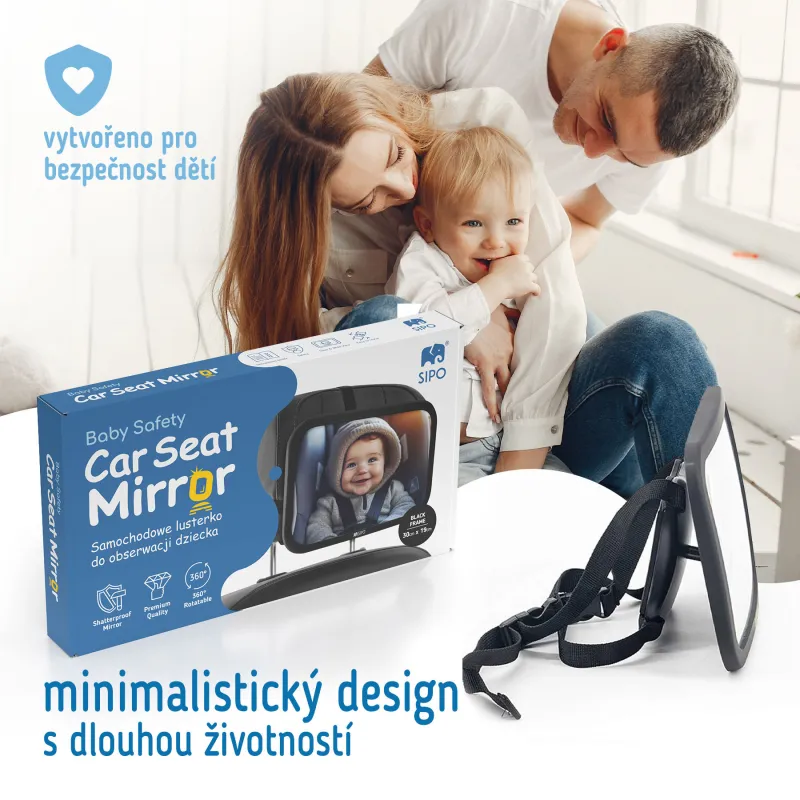 Sipo Zpětné zrcátko na dítě na zadní opěrku