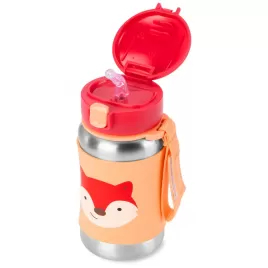 SKIP HOP Spark Style Láhev s brčkem na vodu nerez 12m+