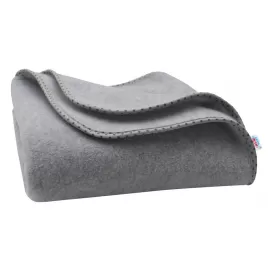 New Baby Dětská fleecová deka 100x75 šedá hvězdičky