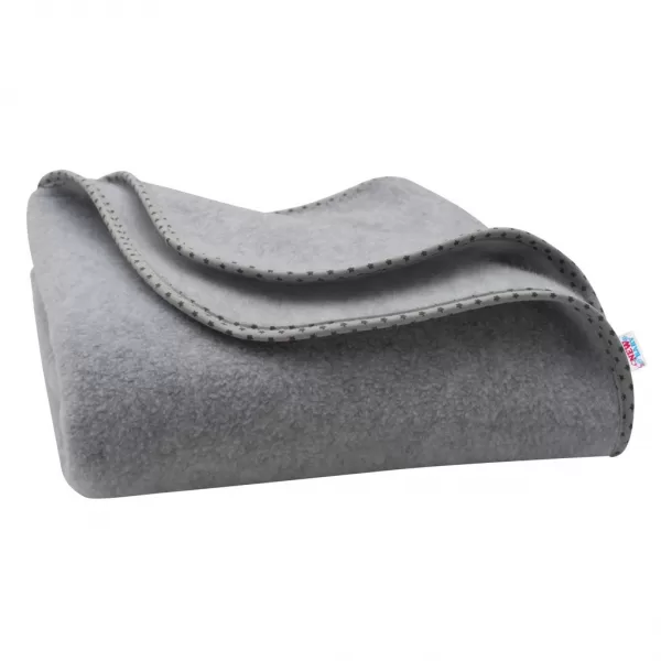 New Baby Dětská fleecová deka 100x75 šedá hvězdičky