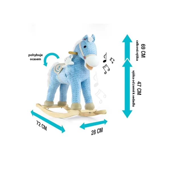 Milly Mally Houpací koník s melodií Pony fialový