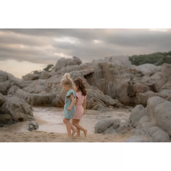 Little Dutch Overal letní Ocean Treasures Surf Blue vel. 86/92