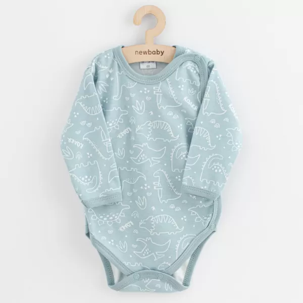 New Baby Kojenecké celorozepínací body Classic II dino mátový