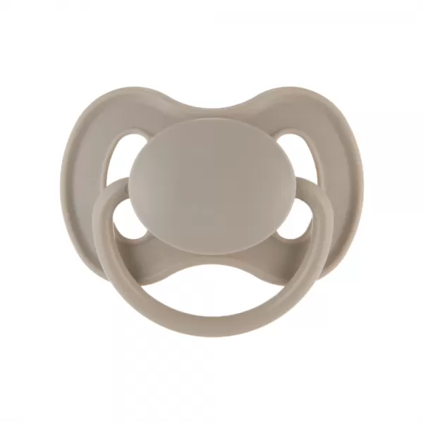 CANPOL BABIES Dudlík kaučukový s kulatou špičkou špičkou Nude 0-6m béžový