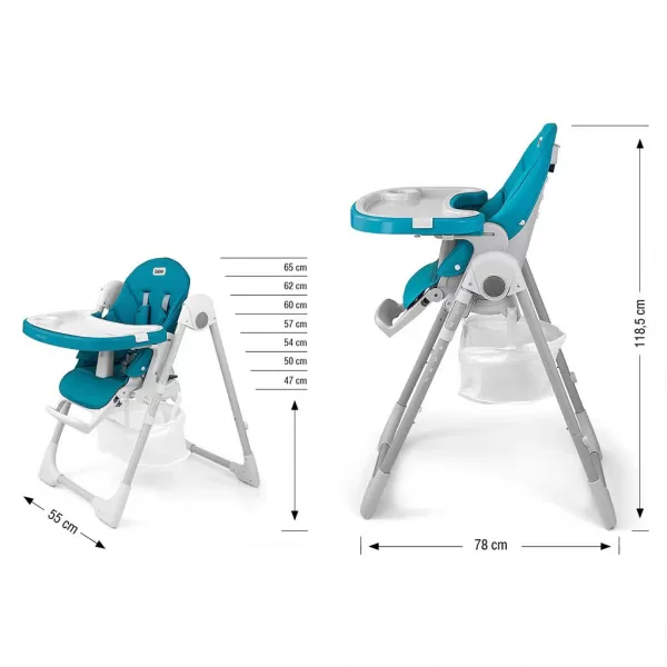 Milly Mally Jídelní židlička Bueno Ocean (poškozený obal)