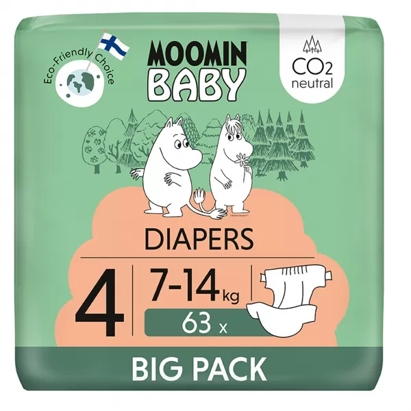 Moomin Baby 4 Maxi 7–14 kg (2 ks), eko pleny