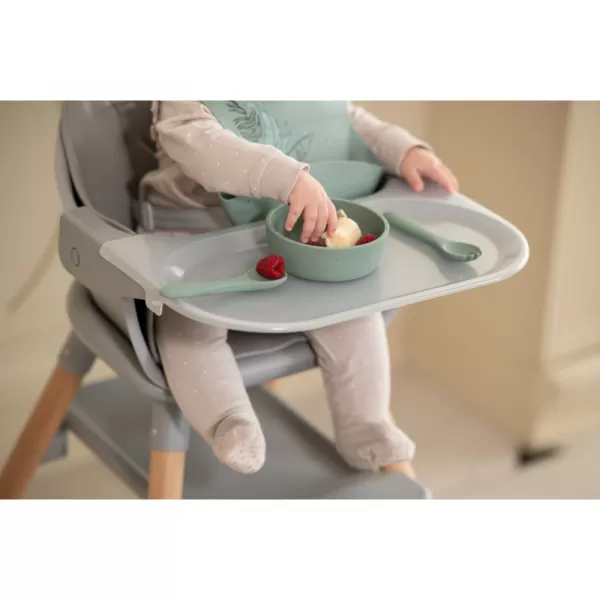 KikkaBoo Příbor 2-dílný Platinum Silicone