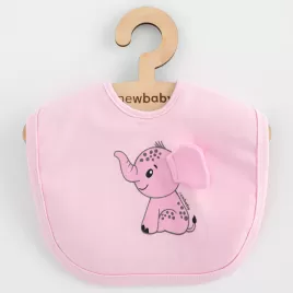 New Baby Dětský bavlněný bryndák Happy Elephant pink