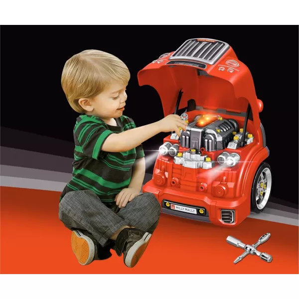 Milly Mally Realistický model přední části auta s otevírací kapotou N-GINE red