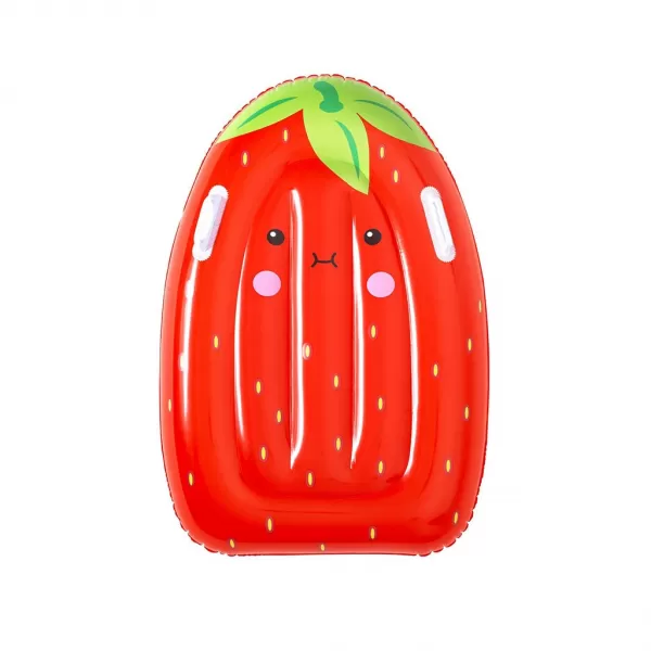 Bestway Dětské nafukovací lehátko s úchyty Jahoda 84cm x 56cm