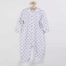 New Baby Kojenecký overal Classic II šedý s hvězdičkami