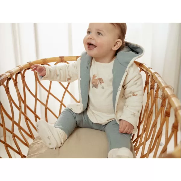 Little Dutch Kabátek oboustranný Stone Blue vel. 74