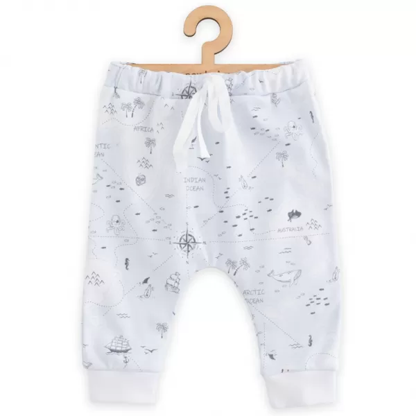 New Baby Dětské bavlněné kalhoty Jogger For Babies ocean
