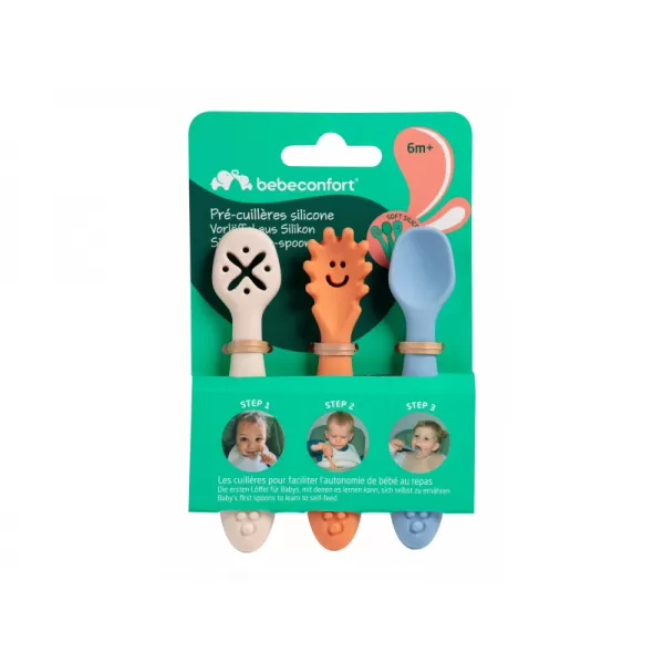 Bebeconfort První lžičky silikonové 3 ks