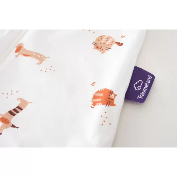 TRÄUMELAND Letní spací pytel Liebmich Cats & Dogs 90 cm