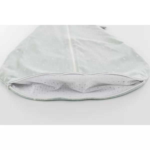 TRÄUMELAND Spací pytel GOTS Liebmich Blätter mint 70