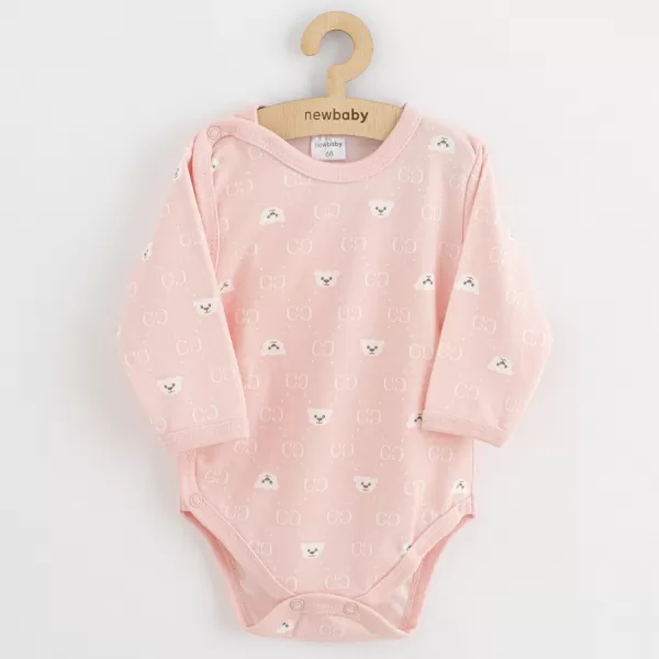 New Baby Kojenecké celorozepínací body Classic II medvídek bílý