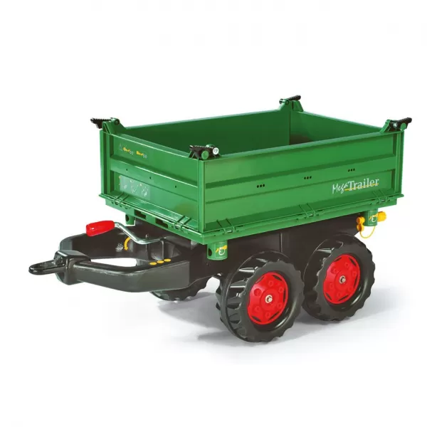 Milly Mally Sklápěcí 2 nápravový traktorový přívěs Rolly Toys Mega Trailer zelený