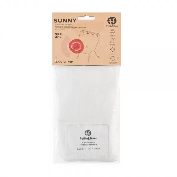 PETITE&MARS Clona sluneční do kočárku Sunny Rose Petal