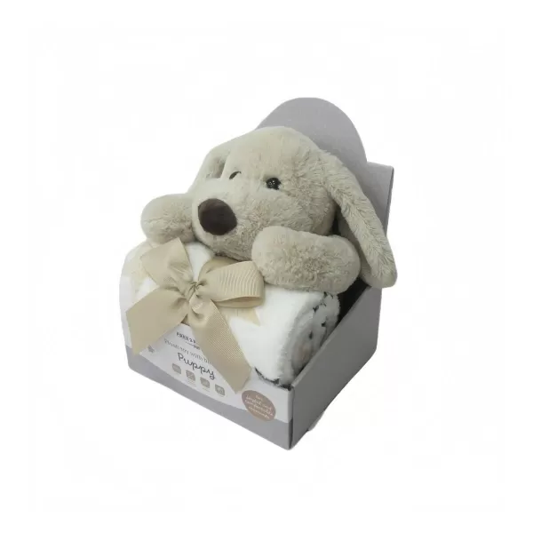 FREEON Free2Play Plyšová hračka s dekou Puppy Brown/White