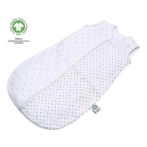 MOTHERHOOD Pytel na spaní mušelínový BIO Grey and Black Dots 0-6 m 0,5 tog
