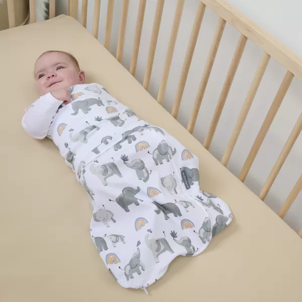 INGENUITY Zavinovačka bavlněná ulitka konvertibilní s volným rukávem TOG 1 SwaddleMe™ Grey 3m+