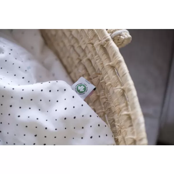 MOTHERHOOD Pytel na spaní mušelínový BIO Grey and Black Dots 0-6 m 0,5 tog