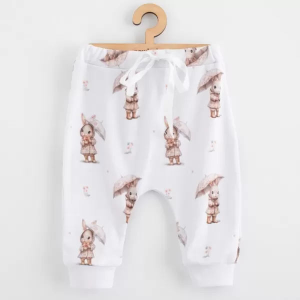 New Baby Dětské bavlněné kalhoty Jogger For Babies bunny