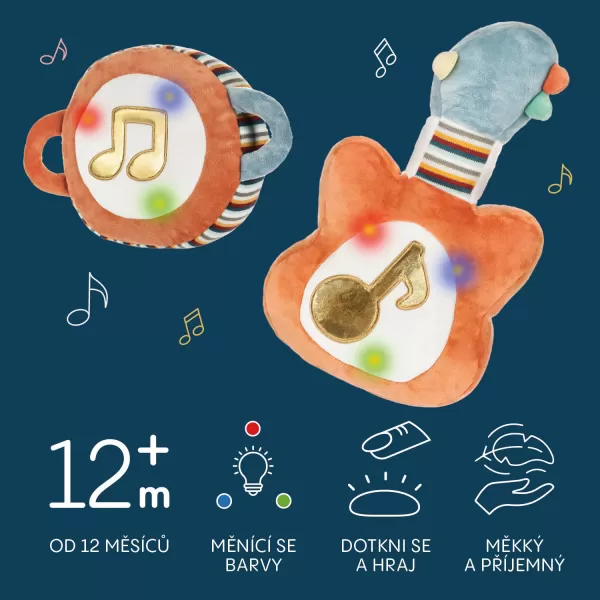 Zopa Plyšová hudební hračka 3v1, My first drum