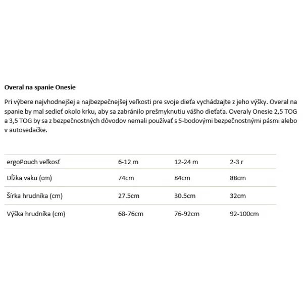 ERGOPOUCH Overal na spaní organická bavlna Onesie Savannah 6-12 m, 2,5 tog