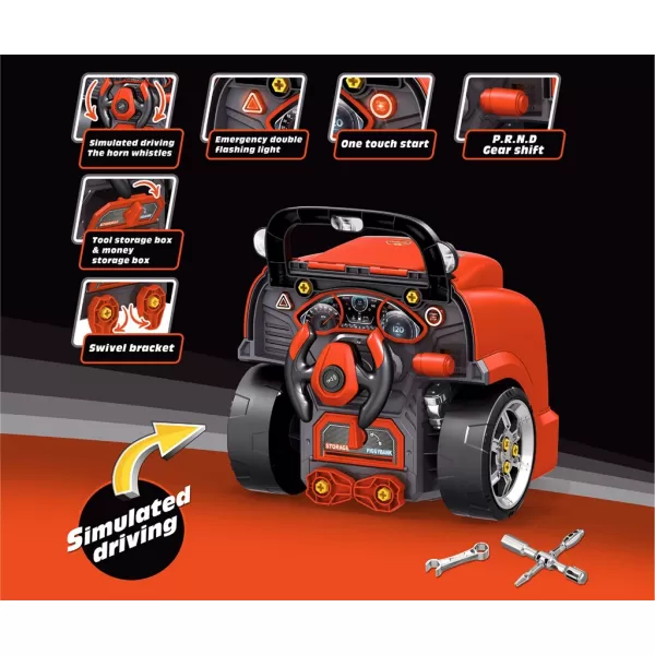 Milly Mally Realistický model přední části auta s otevírací kapotou N-GINE red