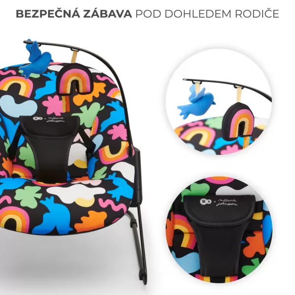 KINDERKRAFT Lehátko houpací Calmee Happy Shapes 0m+, do 9kg