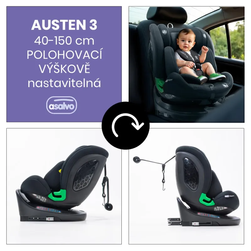 Asalvo AUSTEN 3 autosedačka i-Size 40-150, 360°