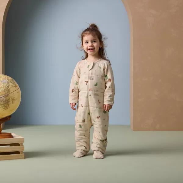 ERGOPOUCH Overal na spaní organická bavlna Onesie Savannah 6-12 m, 2,5 tog