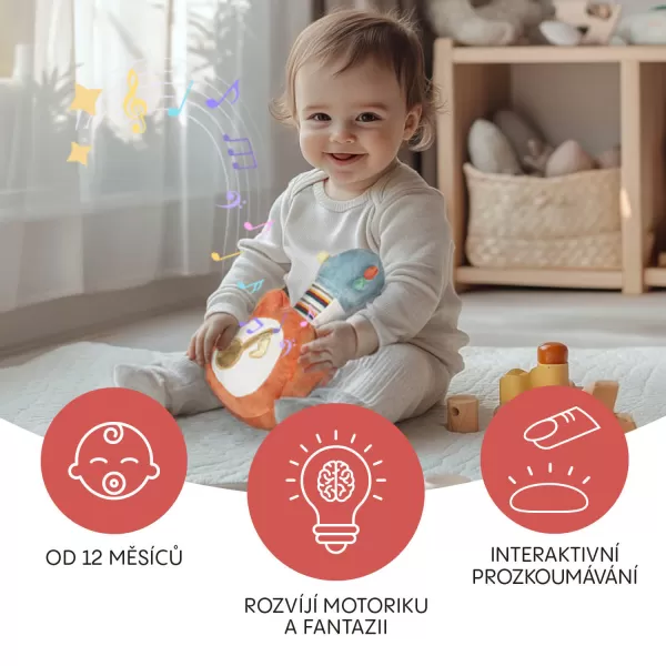 Zopa Plyšová hudební hračka 3v1, My first drum