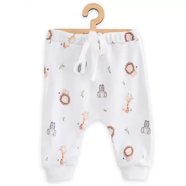 New Baby Dětské bavlněné kalhoty Jogger For Babies safari