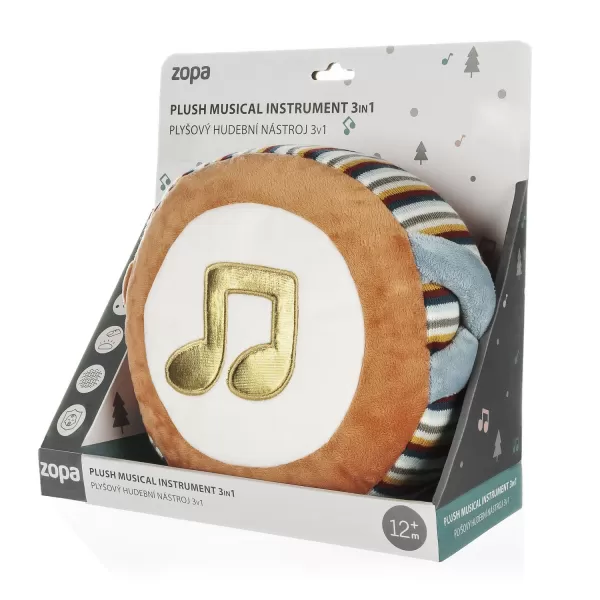 Zopa Plyšová hudební hračka 3v1, My first drum