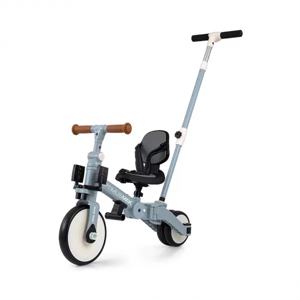 Milly Mally Dětská tříkolka 5v1 Optimus Max s vodící tyčí denim